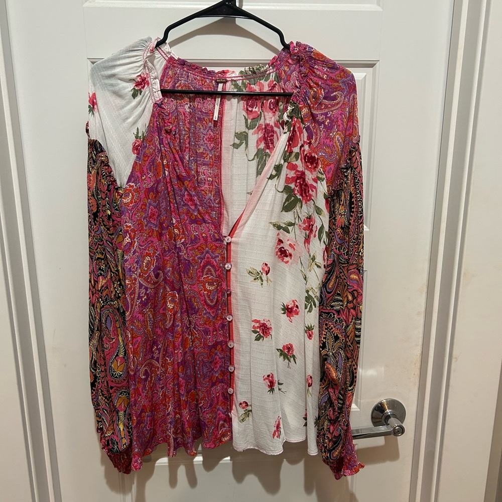 NWT Free People paisley button shirt! - Picture 2 of 6